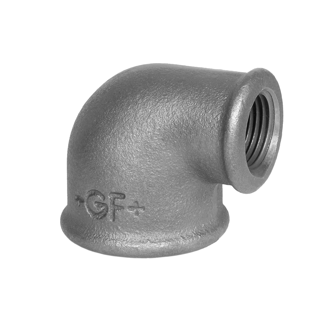 Temperguss 90°Winkel red 1 1/2 “x 11/4“IG Verzinkt