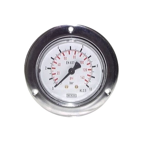 Einbaumanometer (CrNi/Ms), Frontring, 40mm,