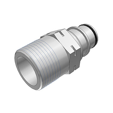 Schnellverschlussstecker mit Absperrung