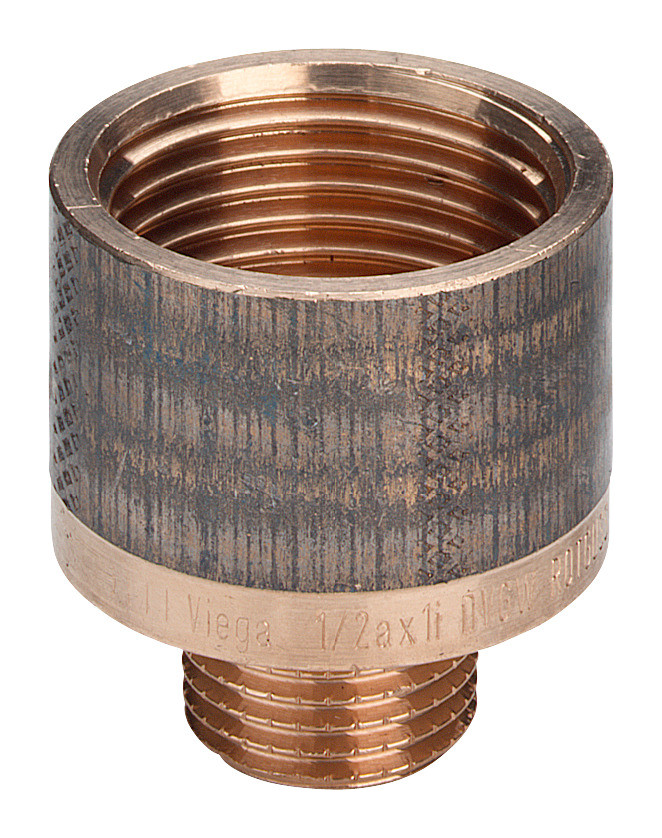 Muffe 1/4" AG x 3/8" IG Rotguss
