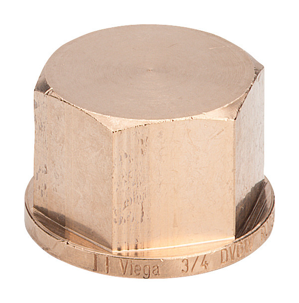 Kappe Mehrkant 1 1/4“ IG Rotguss