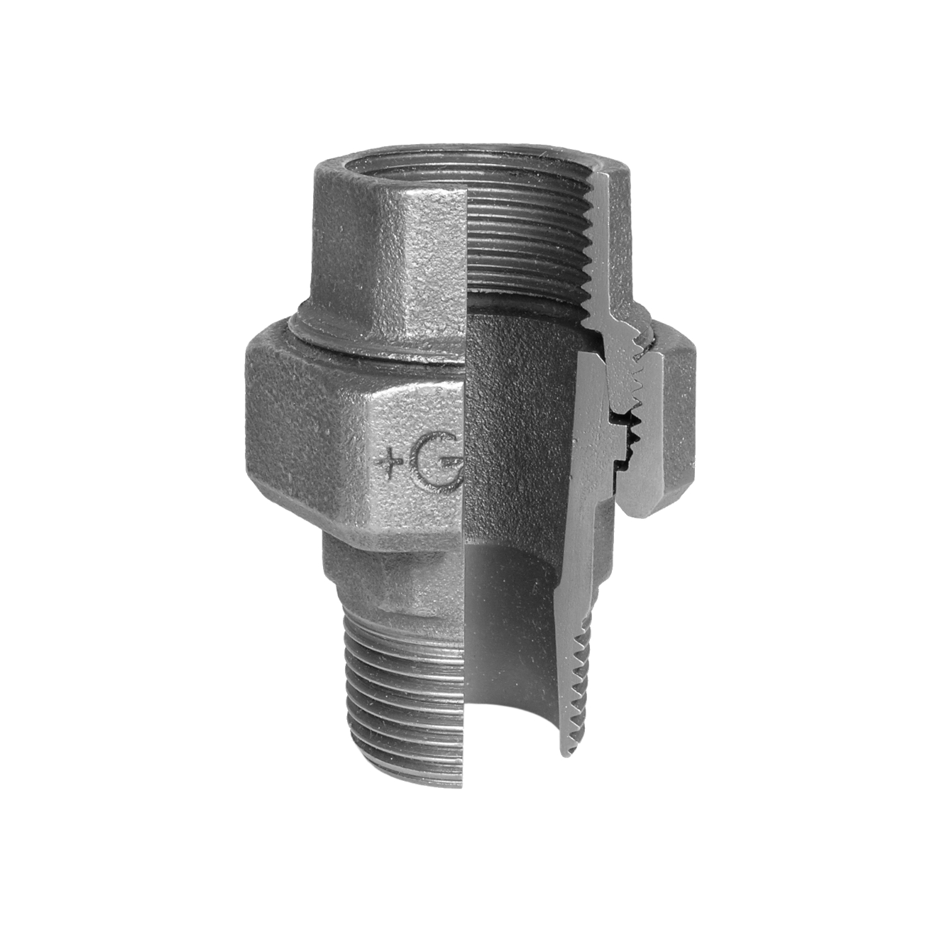 Temperguss Verschraubung 1“AG x 1'IG Verzinkt