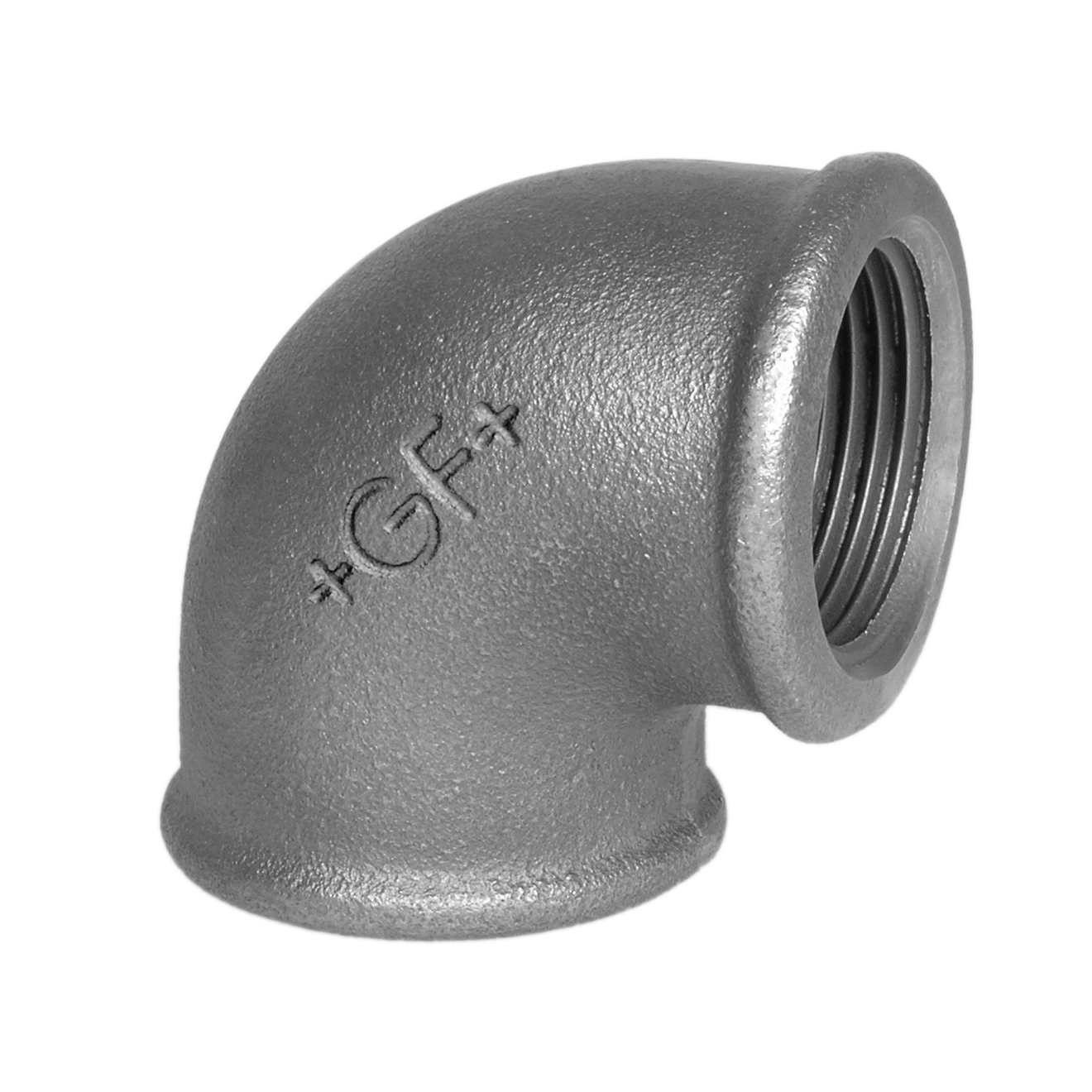 Temperguss 90° Winkel 1 1/2“ IG Verzinkt