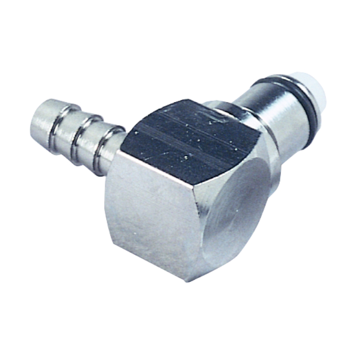 Winkel-Schnellverschlussstecker mit Absperrung