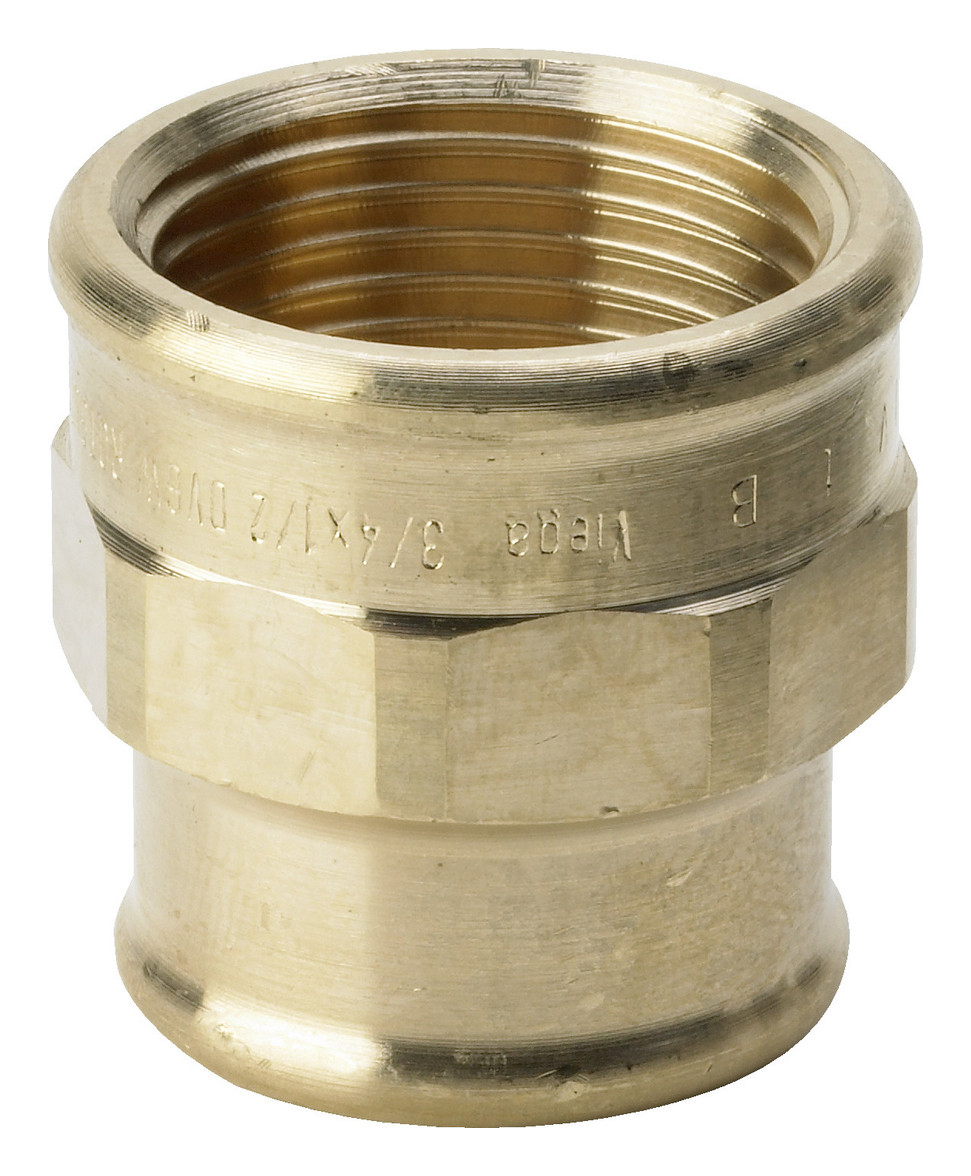 Muffe reduziert 1 1/2" x 1" IG Rotguss
