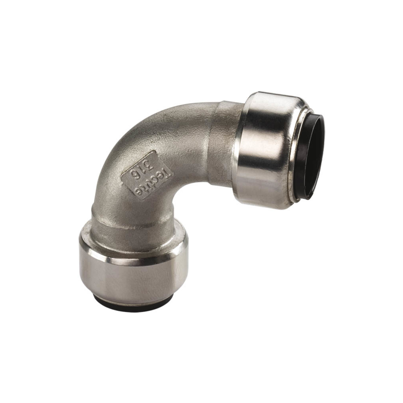 TECTITE Bogen 90° 15mm I/I Edelstahl