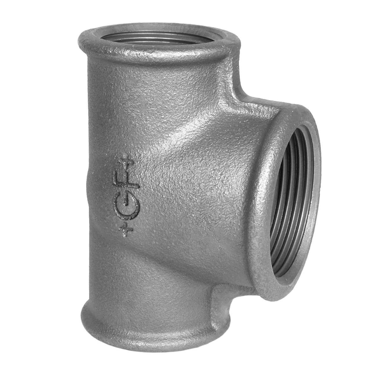 Temperguss T-Stück red 1“IG x 1 1/2“IG Verzinkt