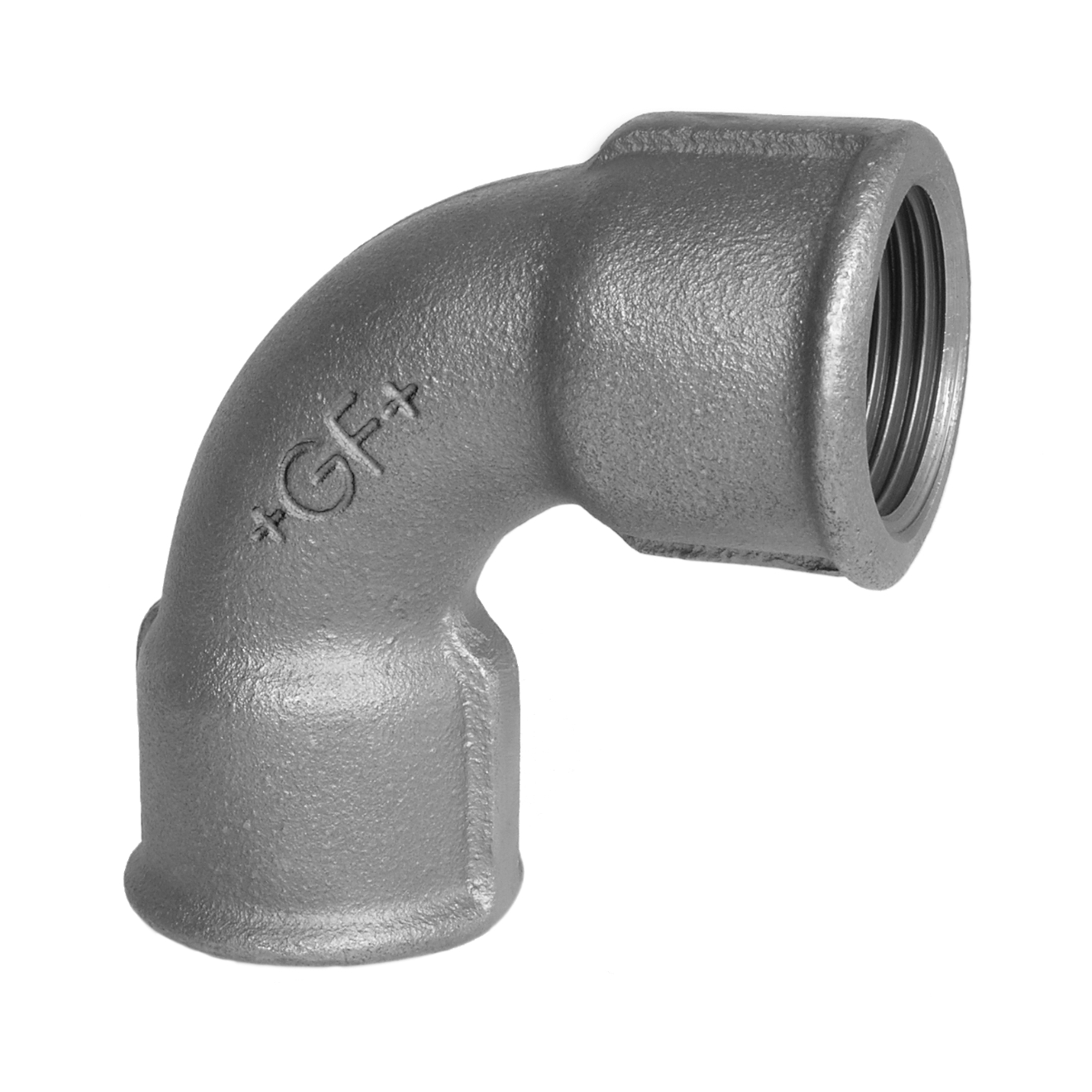 Temperguss 90° Bogen 1 1/2“ IG Verzinkt