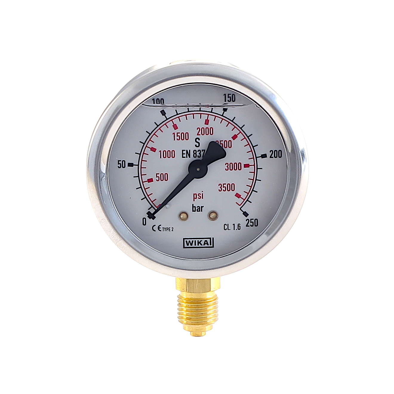 WIKA Glycerin-Manometer UA 1/4' 63mm -1 – 0bar