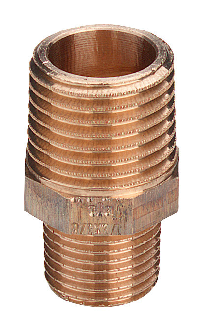 Reduziernippel 1 1/2“ x 1" AG Rotguss