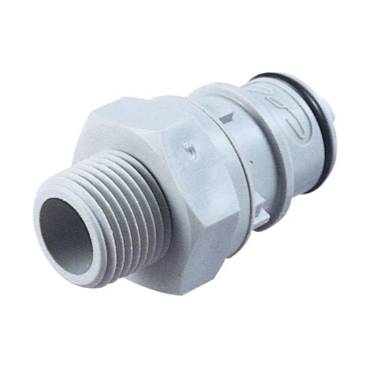 Schnellverschlussstecker mit Absperrung