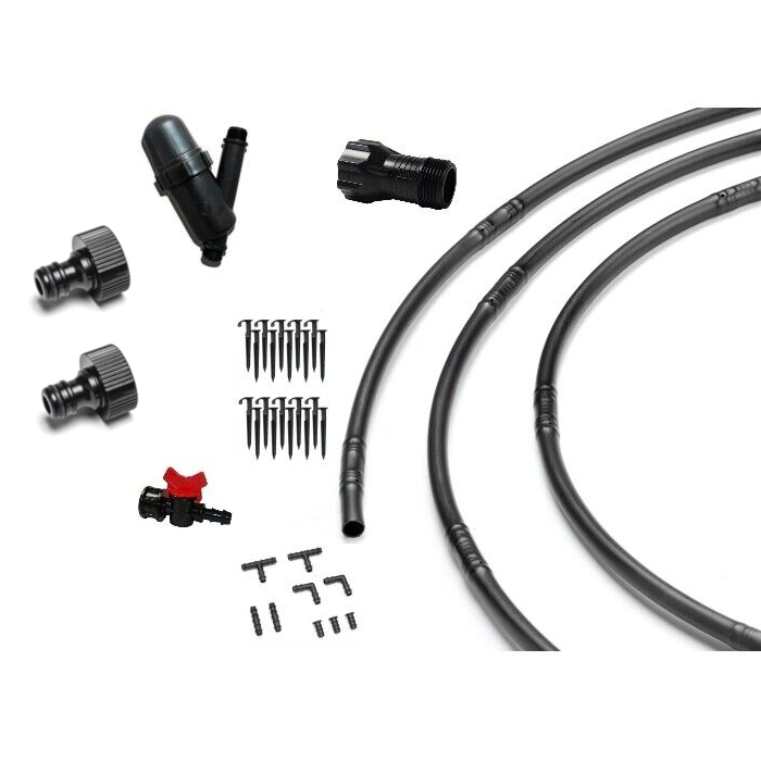 100m Rolle Tropfrohr-Set schwarz