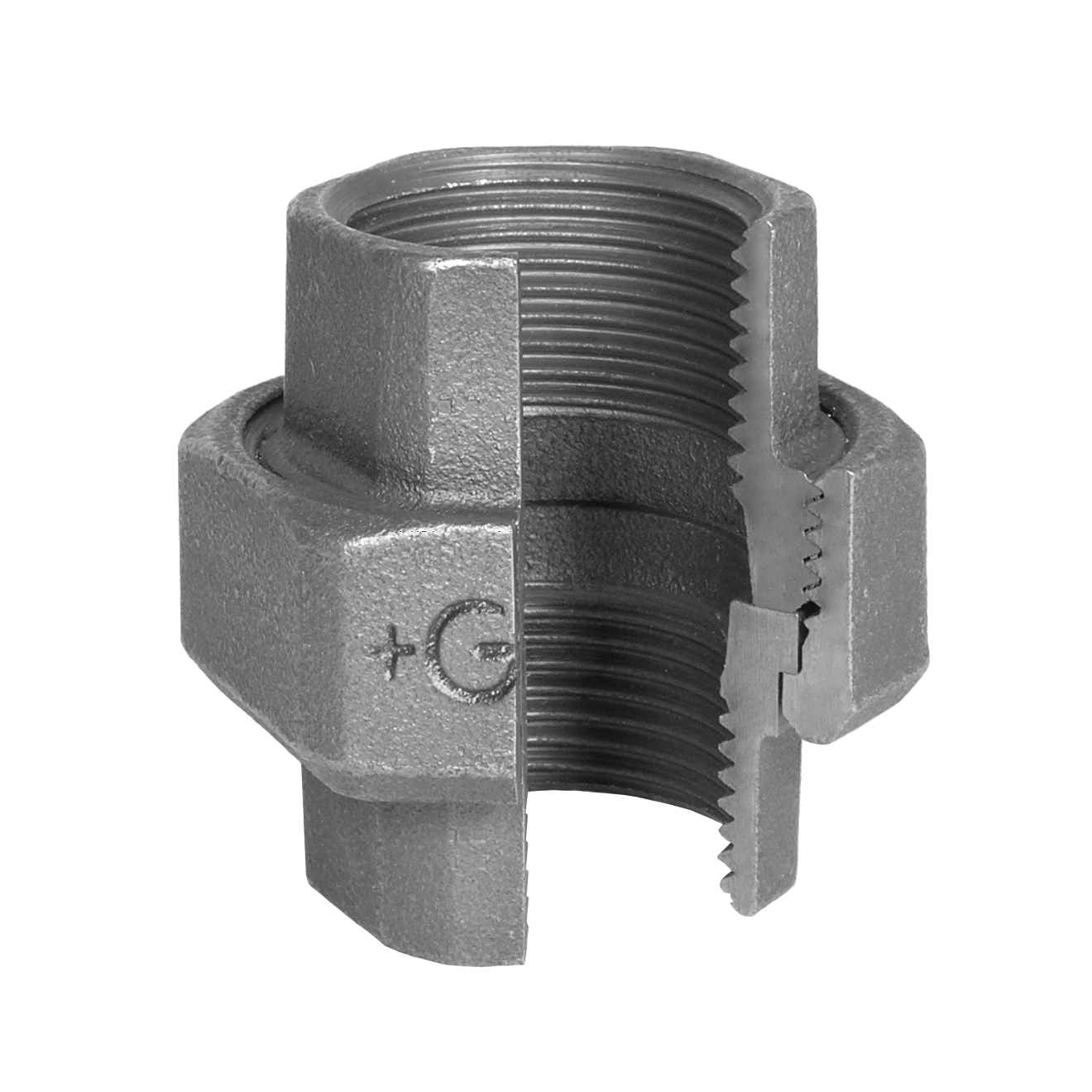 Temperguss Verschraubung 1 1/2“IG Verzinkt
